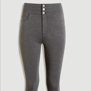 Ann Taylor the skinny high rise heather gray pants
